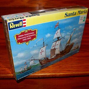 3/$88❤️sealed vintage 1991 Revell SANTA MARIA Ship Model Kit Made in USA #5627